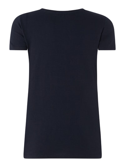 Tom Tailor Denim T-Shirt mit Logo-Print Dunkelblau 3