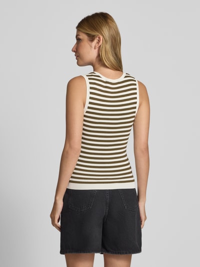 Tom Tailor Denim Slim fit tanktop van viscosemix Olijfgroen - 5