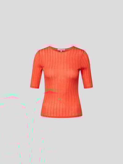 Vince T-Shirt mit Strukturmuster Orange 2