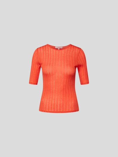 Vince T-Shirt mit Strukturmuster Orange 2