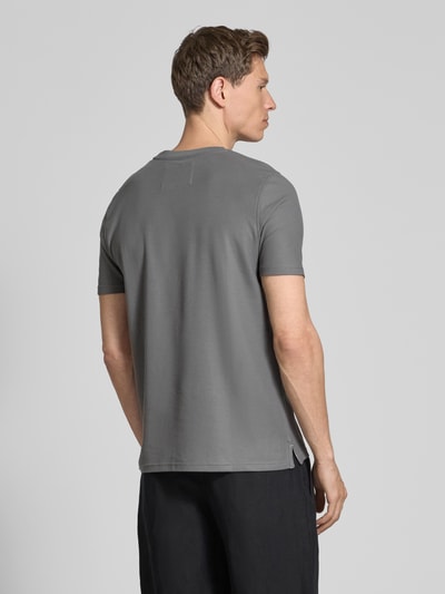 Fynch-Hatton T-shirt met logostitching Antraciet - 5