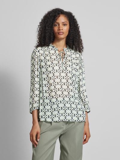 Marc Cain Blouse met ruches Rietgroen - 4