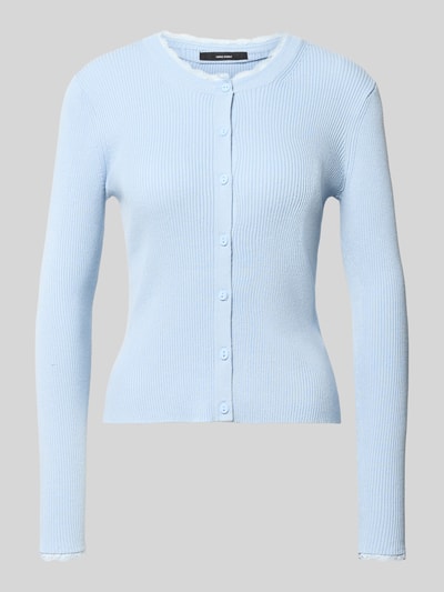 VERO MODA Slim Fit Strickjacke aus Viskose-Mix Modell 'WONDER' Hellblau 2