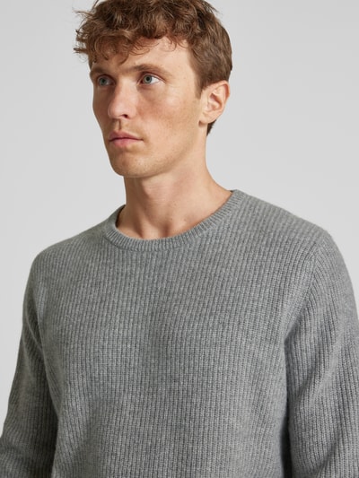 Fynch-Hatton Gebreide pullover met ronde hals Antraciet - 3