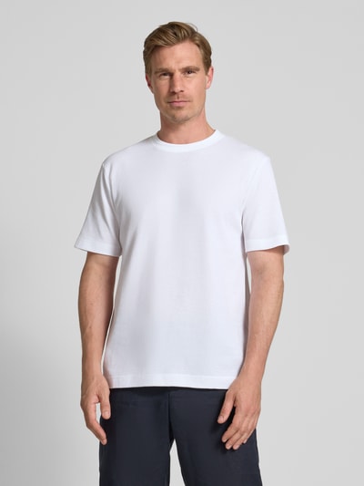 Tom Tailor Regular Fit T-Shirt aus Baumwoll-Mix Weiss 4