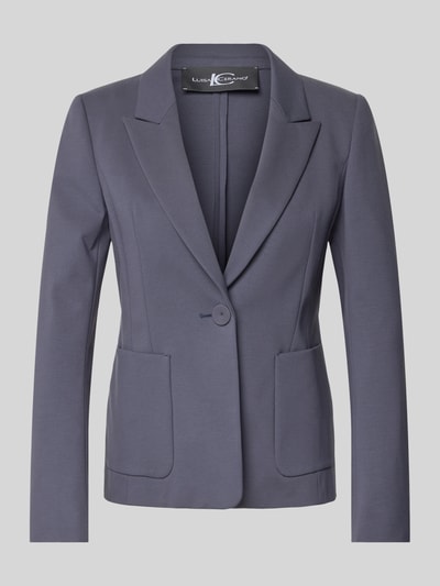 Luisa Cerano Blazer mit aufgesetzten Taschen Jeansblau 1