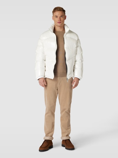 ARMANI EXCHANGE Donsjack met tweewegritssluiting, model 'Glossy Puffer' Offwhite - 1