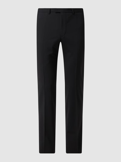 DIGEL Extra slim fit pantalon met scheerwol  Zwart - 2