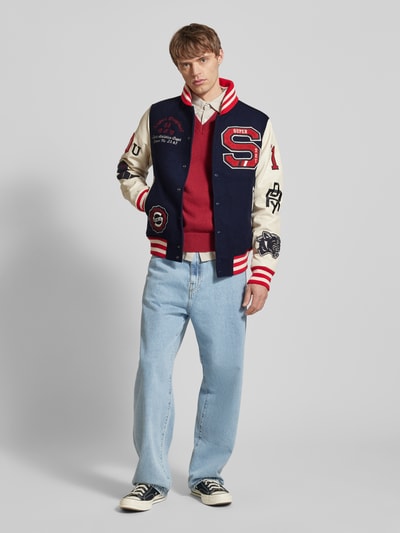 Superdry College-Jacke aus Woll-Mix mit Stehkragen Marine 1