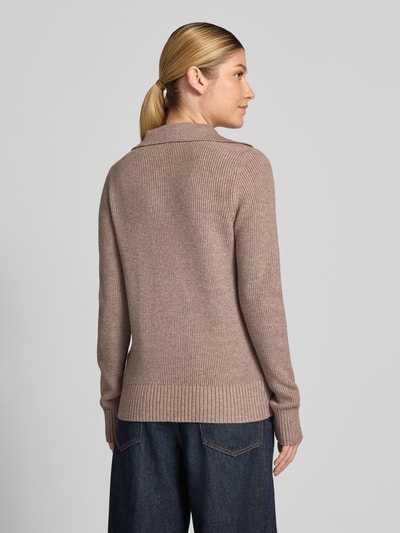 Christian Berg Woman Sim Fit Pullover aus Viskose-Mix Mittelbraun Mel 5