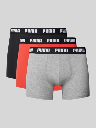 Puma Trunks mit Stretch-Anteil im 3er-Pack Modell 'EVERYDAY' Rot 1