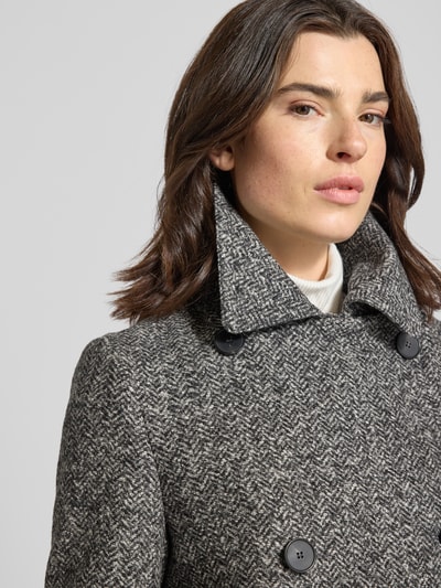 Windsor Kurtka z wykładanym kołnierzem i zapięciem na guzik Ciemnoszary melanż 3