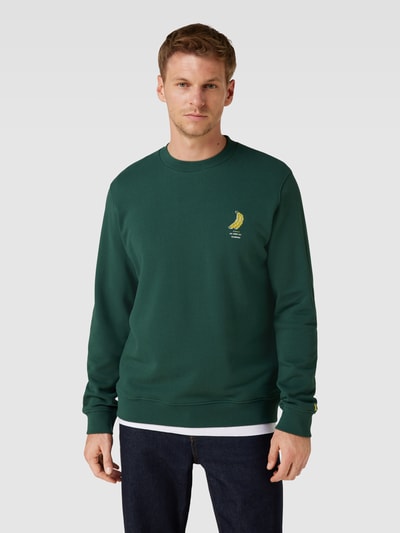 Armedangels Sweatshirt met stitchingdetail, model 'BAARO PIXXEL' Donkergroen - 4