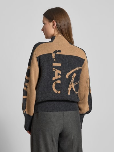 monari Gebreid jack met ritssluiting Antraciet - 5