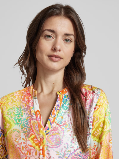 Emily Van den Bergh Bluse mit Allover-Muster Orange 3