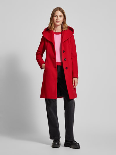 Milo Coats Lange jas met capuchon, model 'Bella' Rood - 1