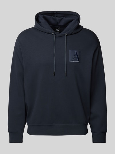 ARMANI EXCHANGE Hoodie met capuchon, model 'Pique' Donkerblauw - 2