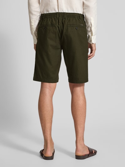 Fynch-Hatton Regular Fit Bermudas aus Baumwoll-Leinen-Mix Modell 'COLI' Oliv 5