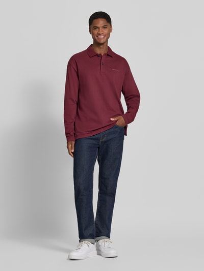 Marc O'Polo Relaxed Fit Poloshirt aus reiner Baumwolle Bordeaux 1