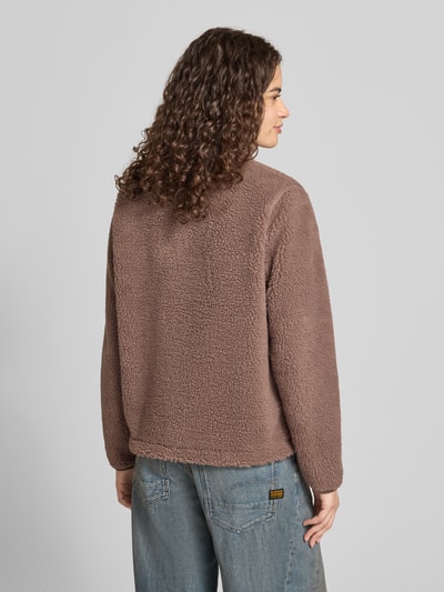 Superdry Fleecejacke mit Reißverschluss Modell 'Heritage' Taupe 5