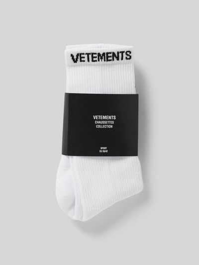 VETEMENTS Socken mit Label-Stitching Black 3