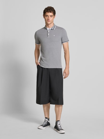 Jack & Jones Regular Fit Poloshirt mit Knopfleiste Modell 'PAULOS' Hellgrau 1