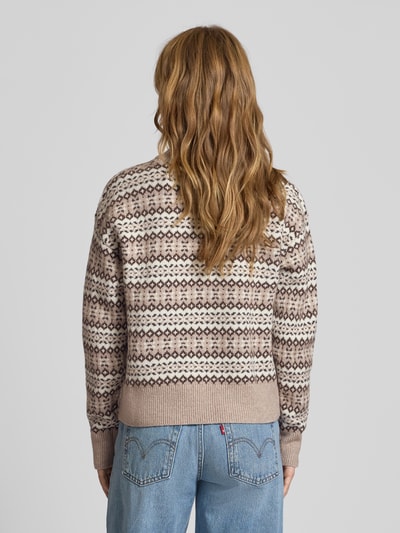 Levi's® Strickpullover aus Woll-Baumwoll-Mix Modell 'INES' Beige 5