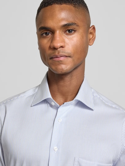 ETERNA Comfort Fit Business-Hemd aus Baumwolle mit Kentkragen Bleu 3