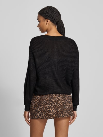 Only Regular Fit Strickjacke mit überschnittenen Schultern MODELL 'CAROL' Black 5