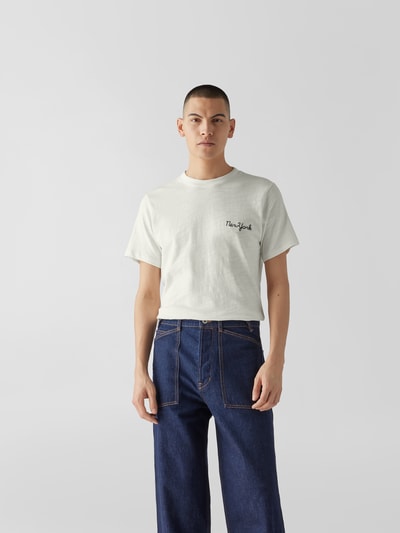 Rag & Bone T-Shirt in melierter Optik Offwhite 4