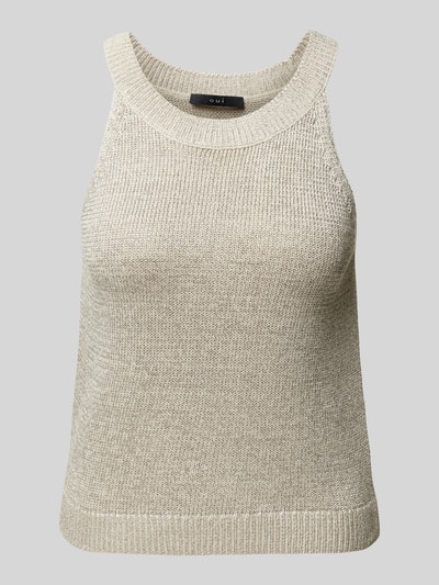 Oui Tanktop in Strick-Optik Beige 2