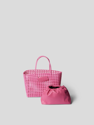 MSGM Shopper in geflochtenem Design Pink 2