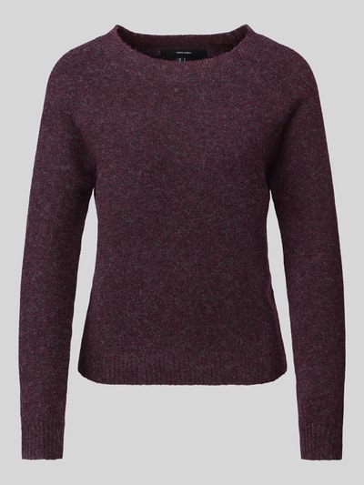 VERO MODA Regular Fit Pullover mit Rundhalsausschnitt Modell 'DOFFY' Dunkelrot 2