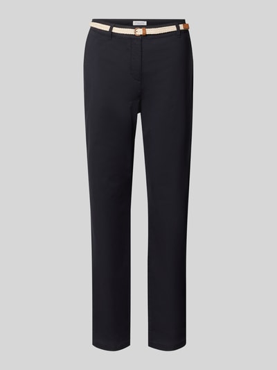 Christian Berg Woman Chino mit Gürtel und Gesäßtaschen Black 1