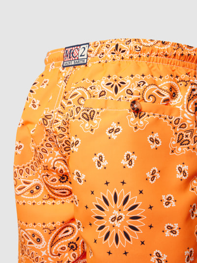 MC2 Saint Barth Badehose mit Allover-Print Modell 'CAPRESE' Orange 2