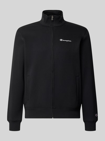Produktfoto, Sweatanzug mit Label-Details von Champion aus mieszanka bawełny, prosty krój, stójka, zamek błyskawiczny, wpuszczane kieszenie, elastyczny pas, szerokość w rozmiarze M: 7642 cm, długość tyłu w rozmiarze M: 70 cm, szerokość ramion w rozmiarze M: 51 cm, długość rękawów w rozmiarze M: 69 cm, długość wewnętrzna nogawki w rozmiarze M: 76 cm
