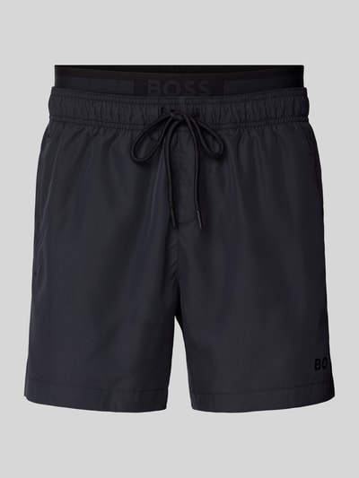 BOSS Badehose mit elastischem Logo-Bund Modell 'AMUR' Black 1