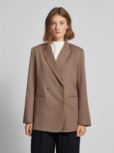 LeGer by Lena Gercke Blazer met reverskraag, model 'Anian' Hazelnoot - 4