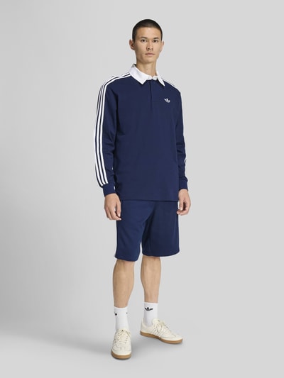 adidas Originals Regular Fit Rugbyshirt aus reiner Baumwolle Marine 1