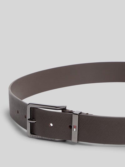 Tommy Hilfiger Gürtel aus echtem Leder Modell 'OLIVER SAFFIANO 3.5' Dunkelbraun 3