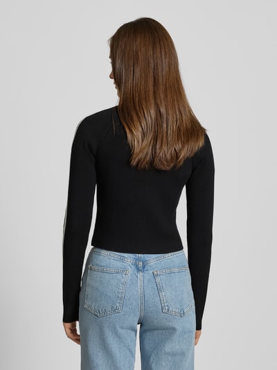 adidas Originals Kurtka z dzianiny o kroju slim fit z wyhaftowanym logo Czarny 5