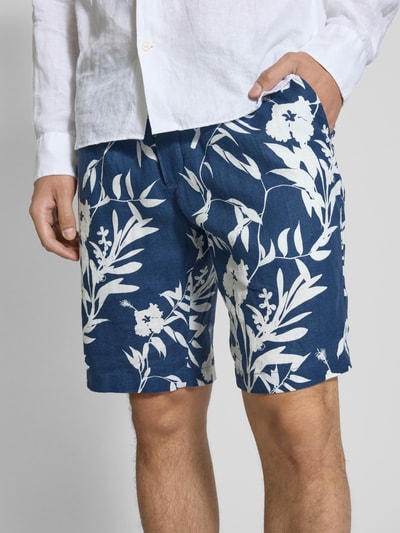 Tommy Hilfiger Relaxed Fit Bermudas aus reinem Leinen Modell 'HARLEM' Blau 3