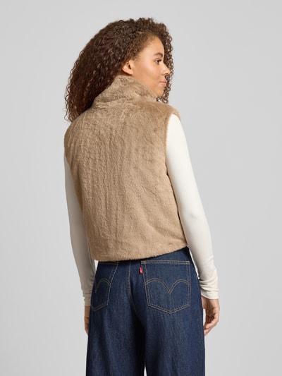 Only Boxy fit gilet in imitatiebont model 'DANA LIFE' Ecru - 5