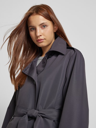 WITHBLACK Trenchcoat mit Bindegürtel Anthrazit 3