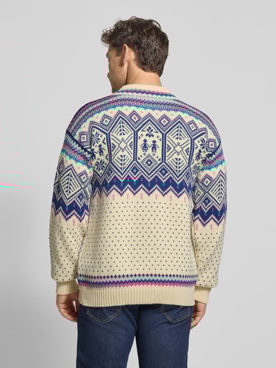 Dale of Norway Noorse trui van wol met schipperskraag Offwhite - 5