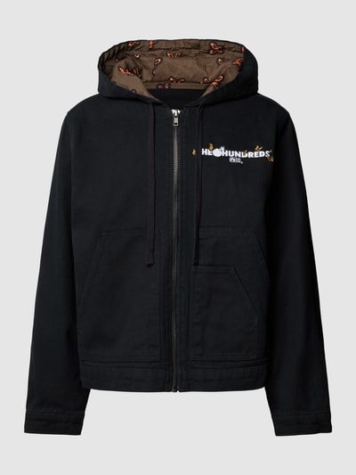 The Hundreds Jacke met labelstitching, model 'BUTTERFLY ADAM BOMBWORK' Zwart - 2