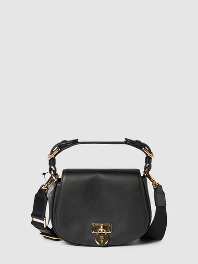 Lauren Ralph Lauren Crossbody Back aus Leder mit Label-Detail Black 1