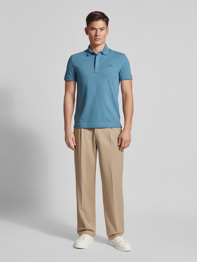 Lacoste Poloshirt aus Viskose mit Label-Patch Modell 'PIQUE' Rauchblau 1