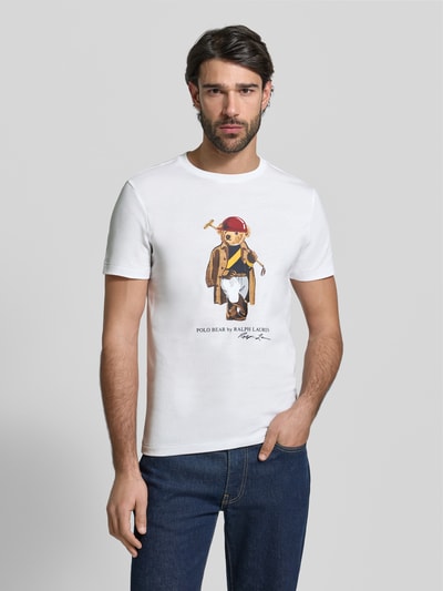 Polo Ralph Lauren Regular Fit T-Shirt aus reiner Baumwolle Weiss 4