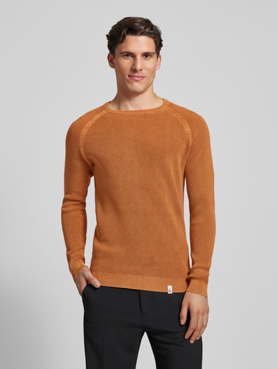 Colours & Sons Strickpullover mit Label-Details Orange 4